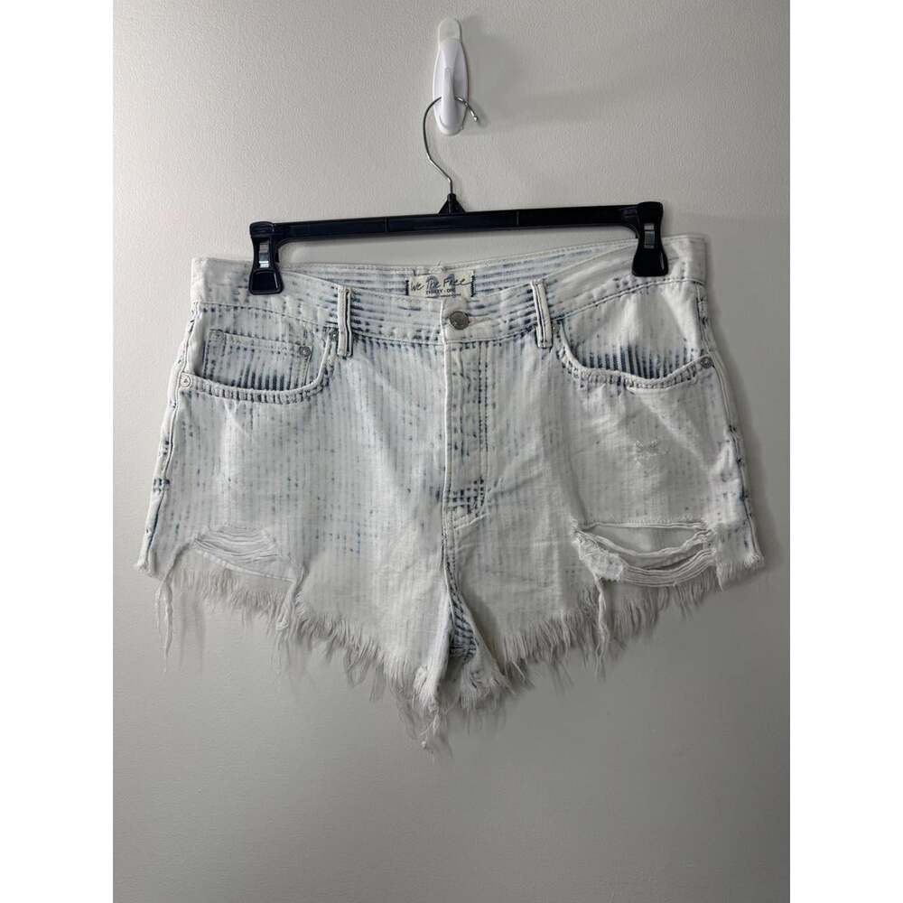 We The Free Women's White and Blue Shorts